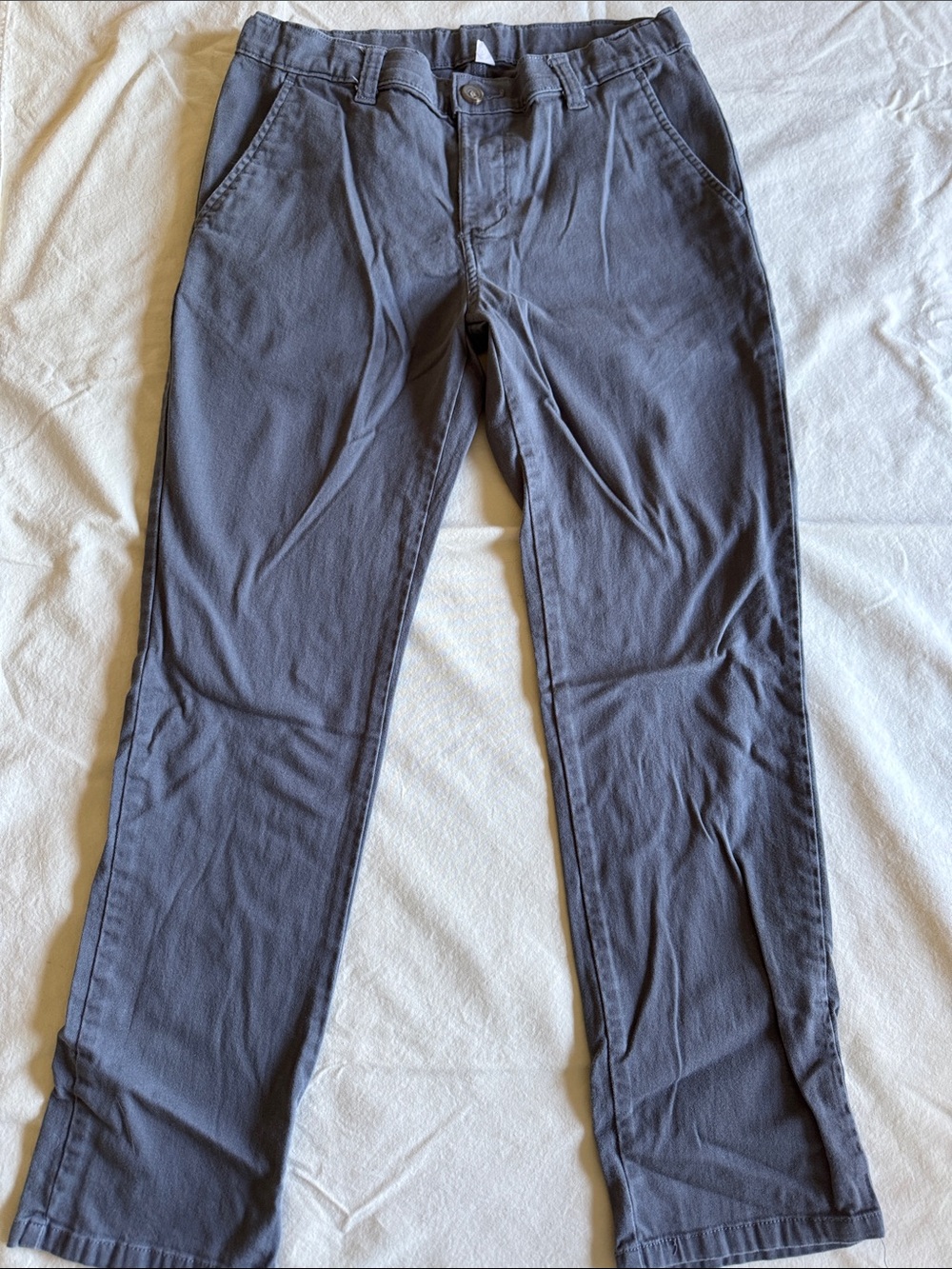 Chaos Boys 14 Husky Gray Casual Pants - Classic Straight Fit